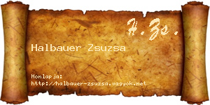 Halbauer Zsuzsa névjegykártya